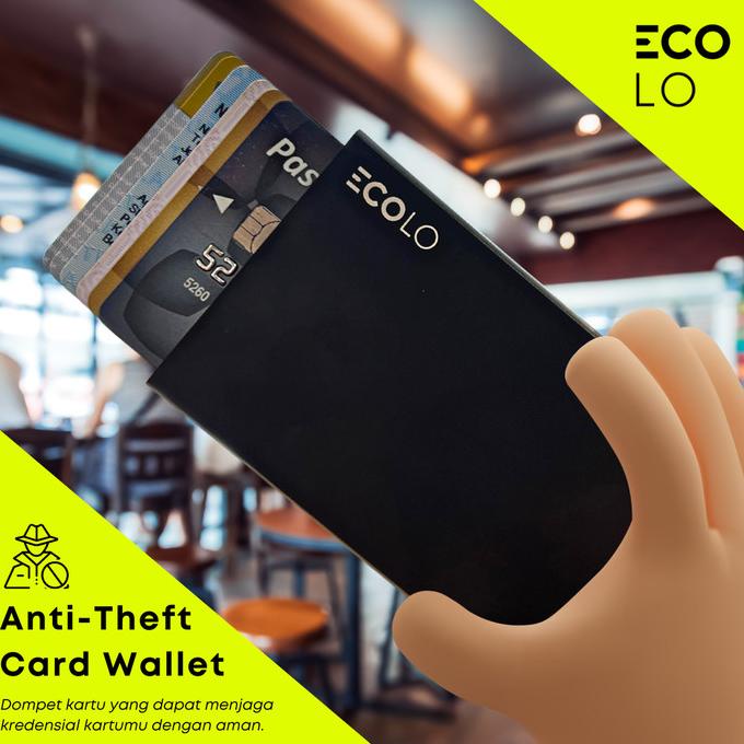 

NEW SALE ECOLO STEEL CARD WALLET HOLDER RFID BLOCK ANTI THEFT, DOMPET KARTU ATM STOK TERBATAS