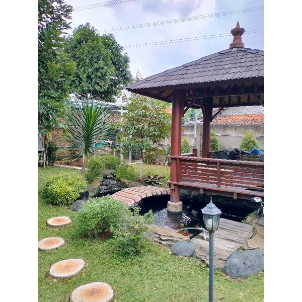 gazebo, gazebo kayu kelapa, saung kayu kelapa, gazebo taman