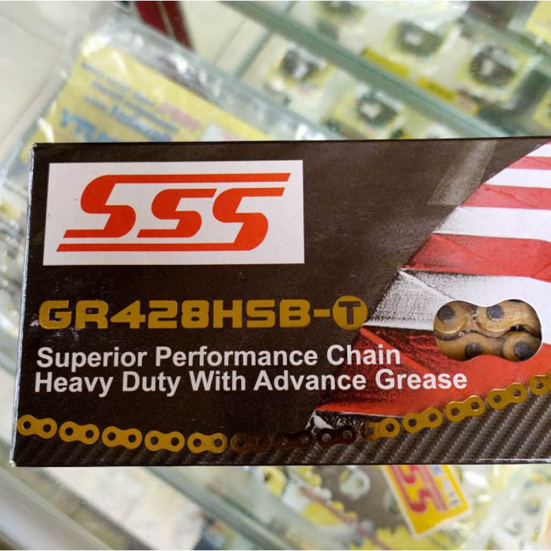 RANTAI SSS 428 HSBT GOLD  140L MOTOR MOTOR KLX DTRACKER WR155 CRF CBR150 CB150 VERZA MEGAPRO GL PRO 