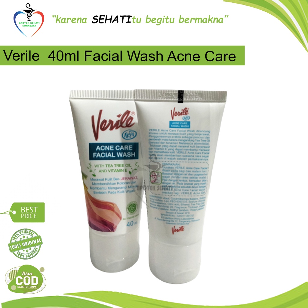 VERILE ACNE CARE FACIAL WASH PEMBERSIH MUKA ANTI OKSIDAN