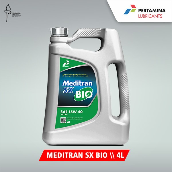 Oli Mesin Mobil Diesel BioSolar Pertamina Meditran SX BIO 15w 40 4 Liter Bio Solar
