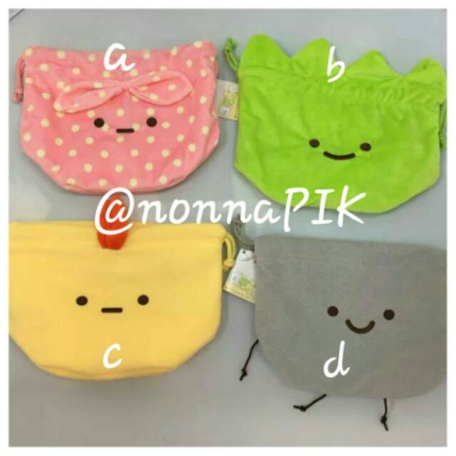 Pouch - Kantong Serut 4 Motif San-x Sumikko Gurashi