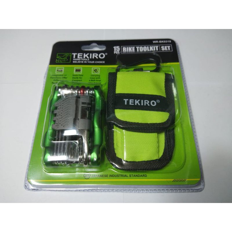 KUNCI SEPEDA ISI 15PCS TEKIRO WR-BK0319/KUNCI L SEPEDA LIPAT/ BIKE TOOLKIT/BIKE TOOLKIT KUNCI SEPEDA SET KUNCI SEPEDA TOOL KIT 15 IN 1