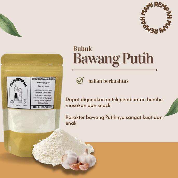 

BUBUK BAWANG PUTIH / BAWANG PUTIH POWDER / GARLIC POWDER 100 gr 50 gr