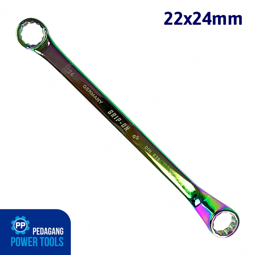 GRIP ON KUNCI RING 22 X 24 MM TITANIUM ALAT BUKA BAUT MUR WRENCH 22X24