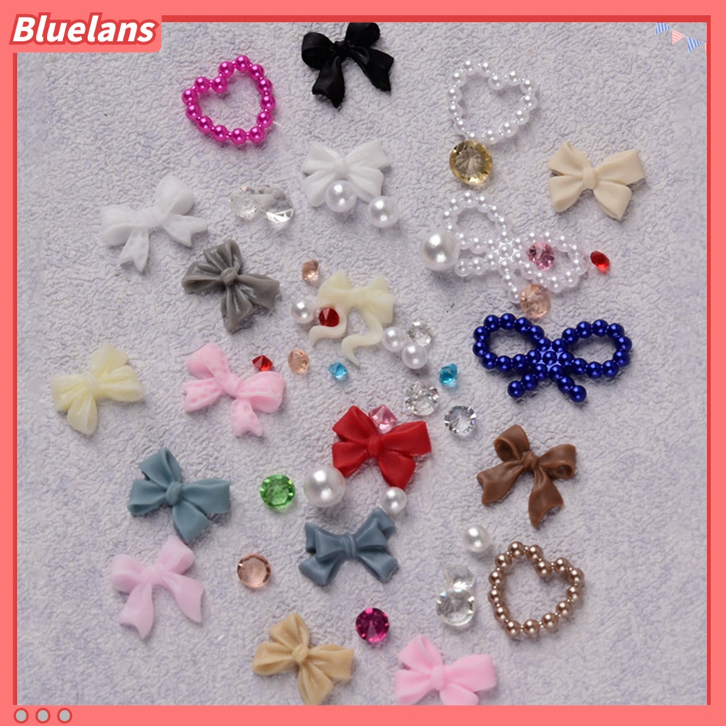Bluelans 1 Kotak Ornamen Kuku 3D 50g Untuk Dekorasi Manicure Wanita
