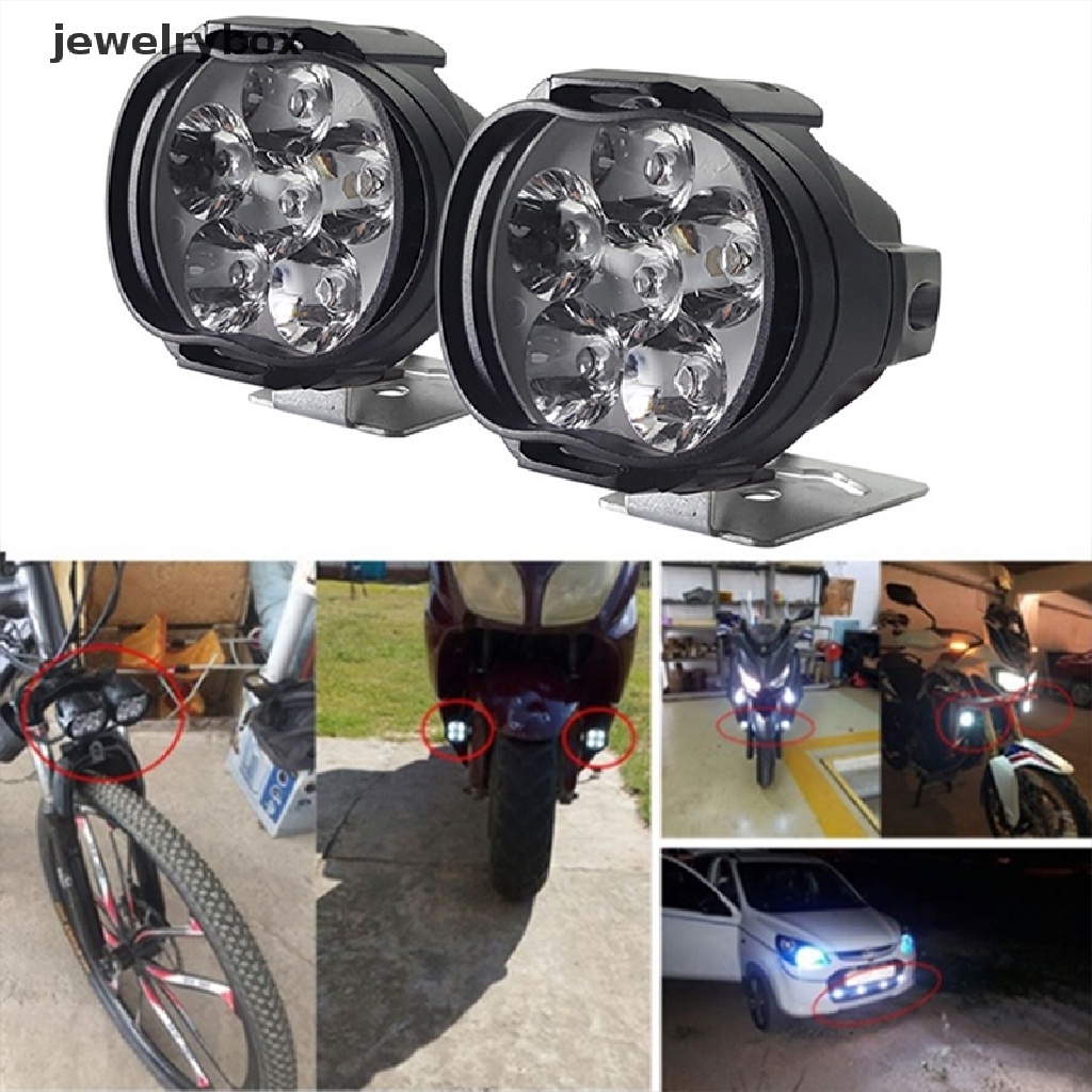 (Box) Lampu Depan Sepeda Motor 6 LED DC12V