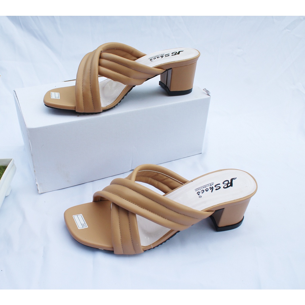 sandal wanita sendal hak tahu sandal hak wanita Heels Wanita Busa / Sandal Hak Tahu Chunky 5CM / Sandal Hak Tahu Wanita Silang / Sandal Wanita Murah Original