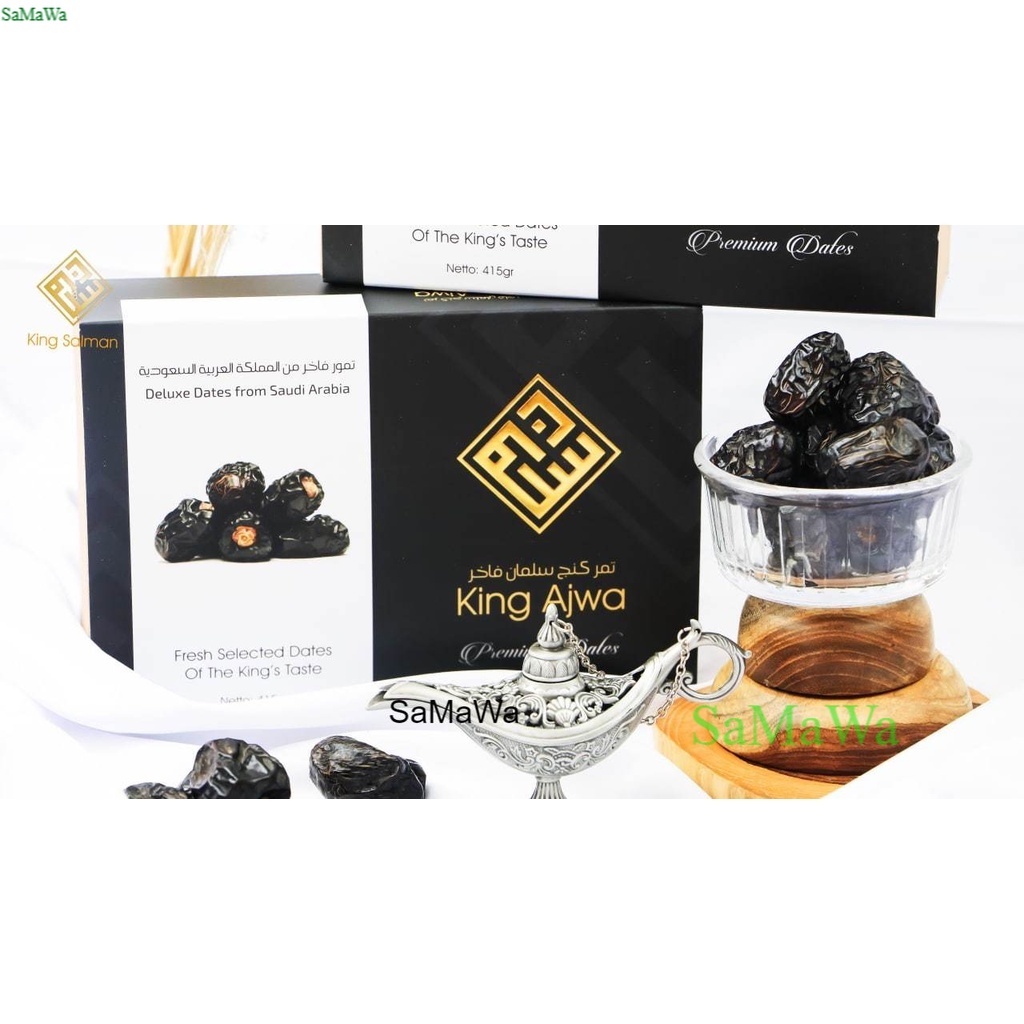 

Kurma / Kurma Ajwa Madinah /Kurma nabi / Kurma premium King Ajwa/415 Gram Kurma King Ajwa