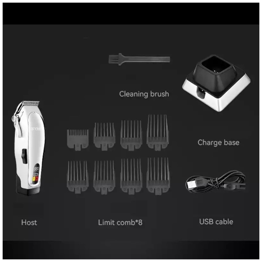 Alat Cukur Rambut Anders AD-12480 Hair Clipper Professional Tanpa Kabel Elektrik Mesin Pemotong Rambut Full Metal Cukuran AD 12480