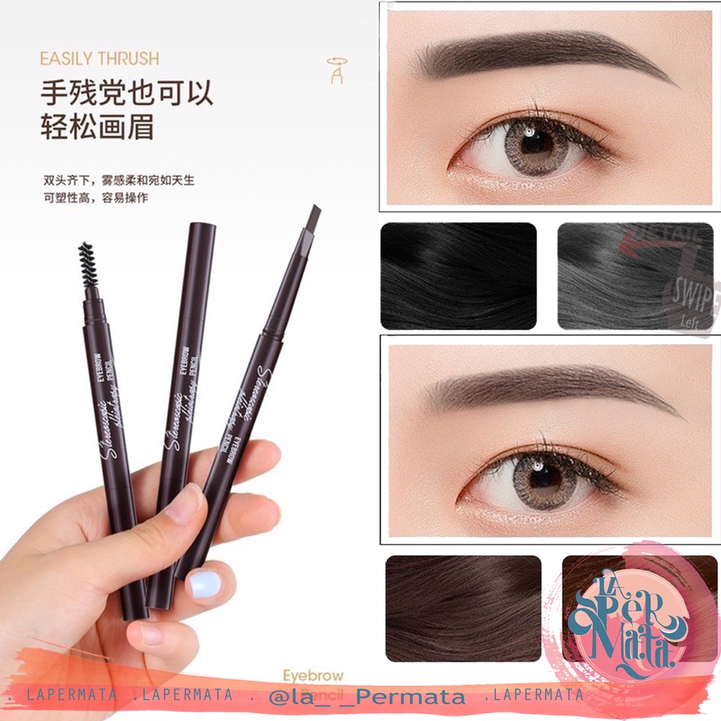 Pensil Alis Anti Air Putar Otomatis Eyebrow Pencil dengan Sikat Alis - LPM Shop