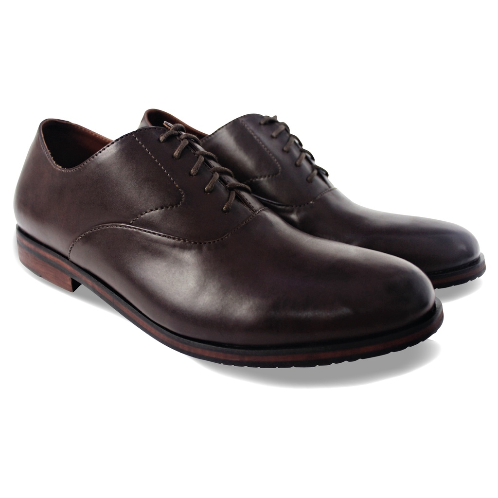 Mr.Brown Classic Oxford Sepatu COX-02 Formal Pria Hitam-Coklat