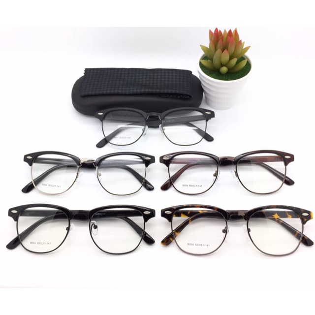 paket lensa minus - frame kacamata clubmaster vintage