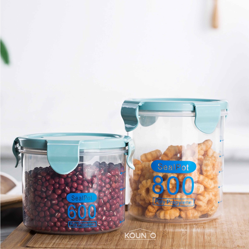 Toples Sealware Tempat Penyimpanan Makanan Kue MPASI Susu Bahan PP Food Grade Toples Transparan Tempat Nyimpan Makanan Dengan Karet Seal