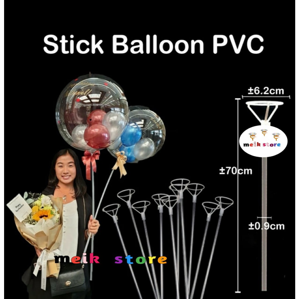 Stick Balon Cup Bening Balon PVC / stik cup balon PVC bening besar