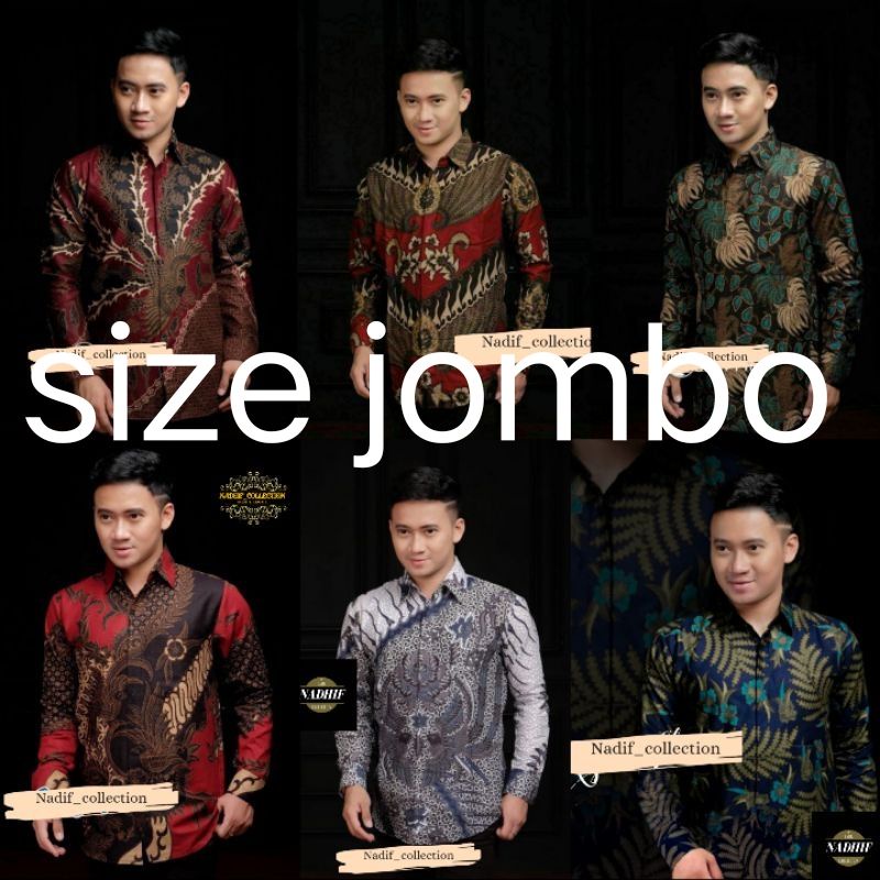 batik kemeja pria lengan panjang ukuran jumbo  M_L_ sape 10xl