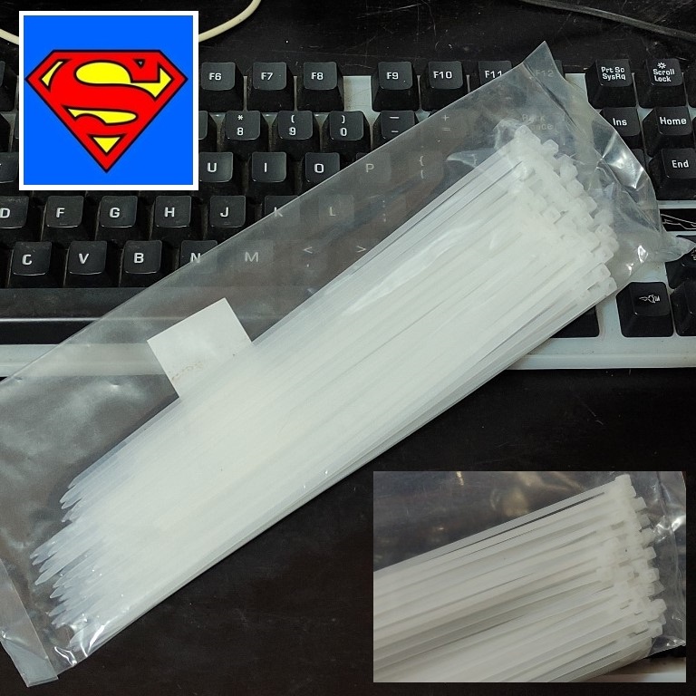 KABEL TIS 20CM PUTIH insulok kabel ties cable ties tali ties pengikat kabel 10 cm 15cm 20 cm 25cm 30