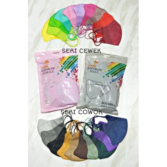 duckbill careion rainbow kemasan 50pcs