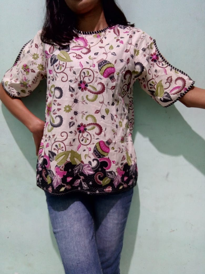 Size S M L Xl Xxl Xxxl Batik Couple Motif Baru Atasan Kantor Seragam Batik Pria Wanita Bluse Hem Bl