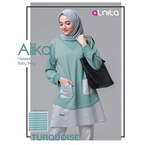 Alnita tunik Alika Atasan muslimah tunik terbaru tunik muslimah