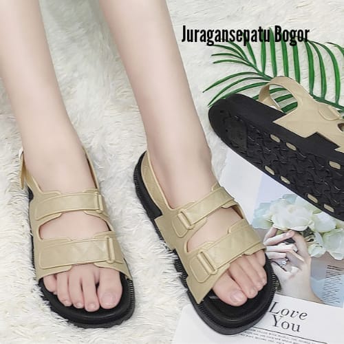 Sandal Jelly / Sandal Wanita Import DIXIE 1728 / Sandal Sandal Tali HITAM