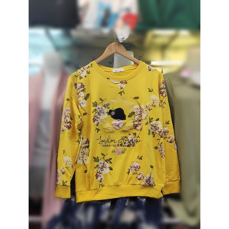 ATASAN KAOS WANITA MOTIF BUNGA IMPORT