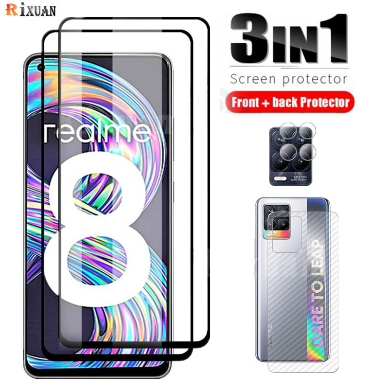 Tempered Glass Pelindung Lensa Kamera Belakang 3 in 1 Untuk Realme C21Y C25Y Realme 9i 8i C11 2021 C35 C25 C12 C15 C20 C3 C2 Realme 7i 7 Pro 6i