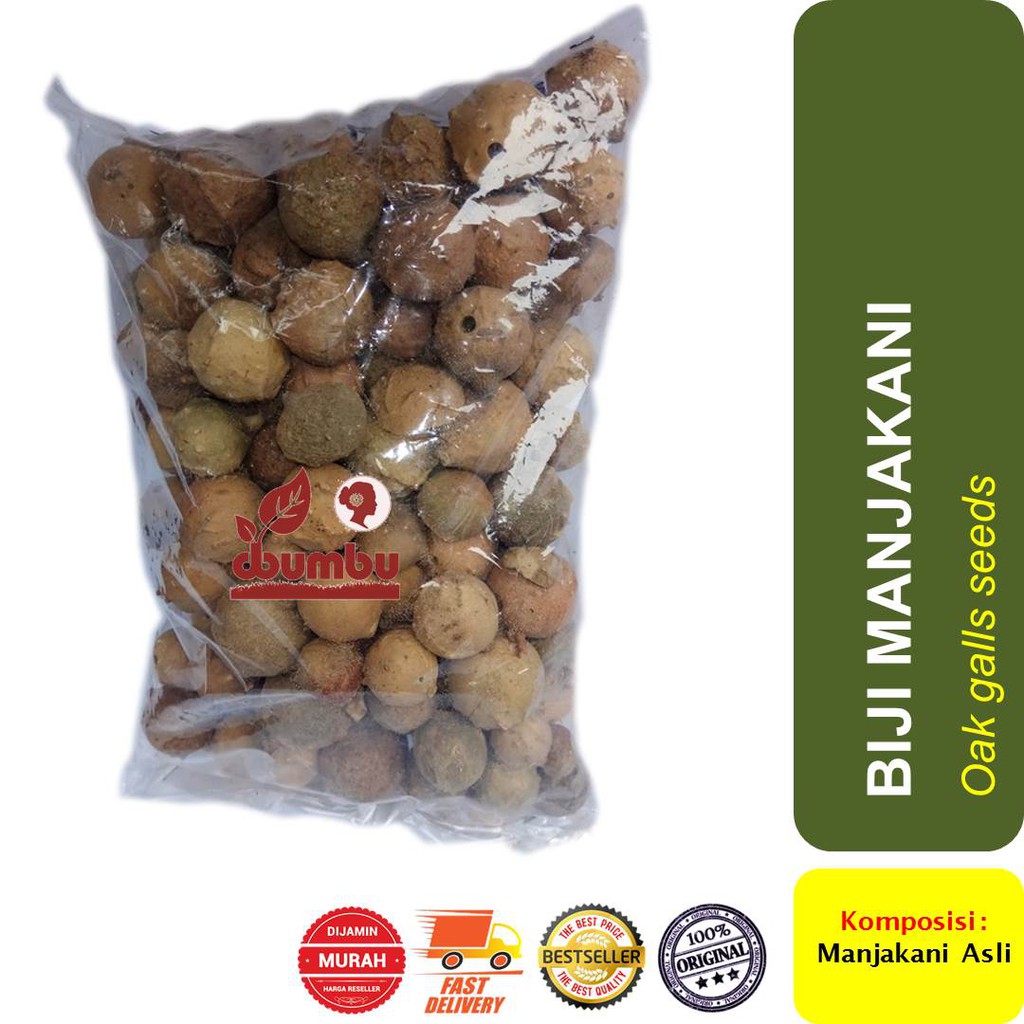 

Biji Manjakani kering kemasan 1000 gram