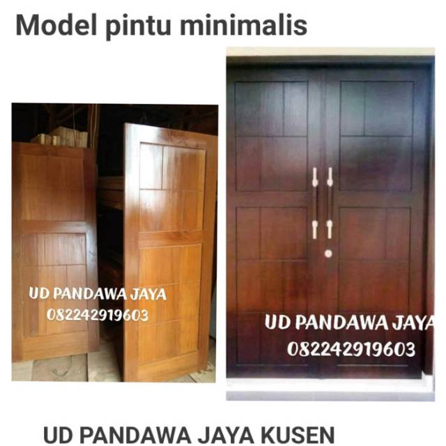 Pintu utama minimalis + kusen