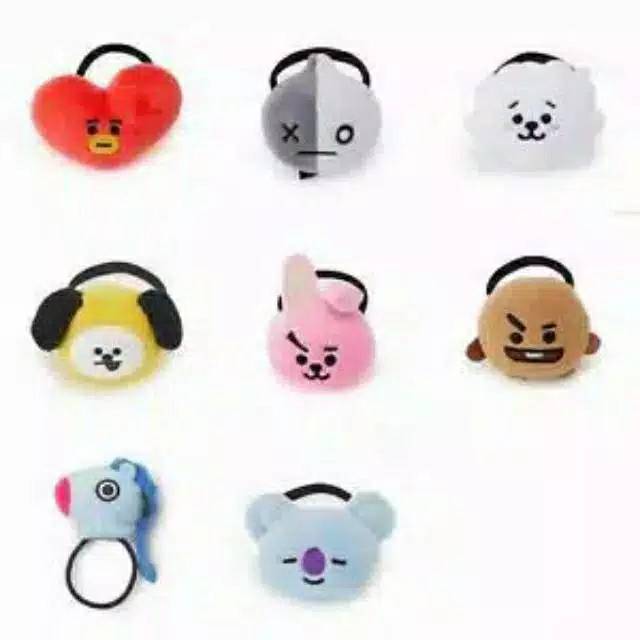 IKAT KUNCIR RAMBUT BT21 ATAU BTS ISI 6 PCSgrosir