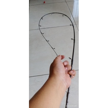 Ujung joran fiber udang 60 - 200 cm