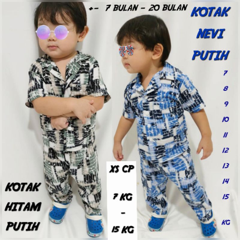 ONE SET RAYON PREMIUM ANAK 1 TAHUN SAMPAI ABG /MODEL KERAH KEMEJA/MOTIF CORAK