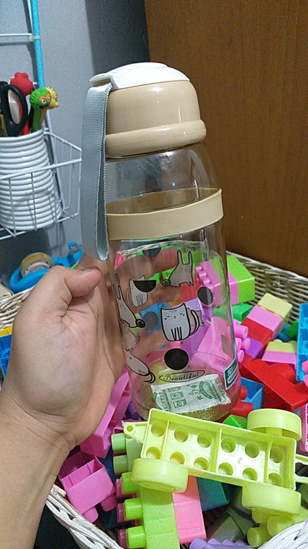 Botol Minum Tali Motif Kucing Love 750 Ml - Botol Karakter H53