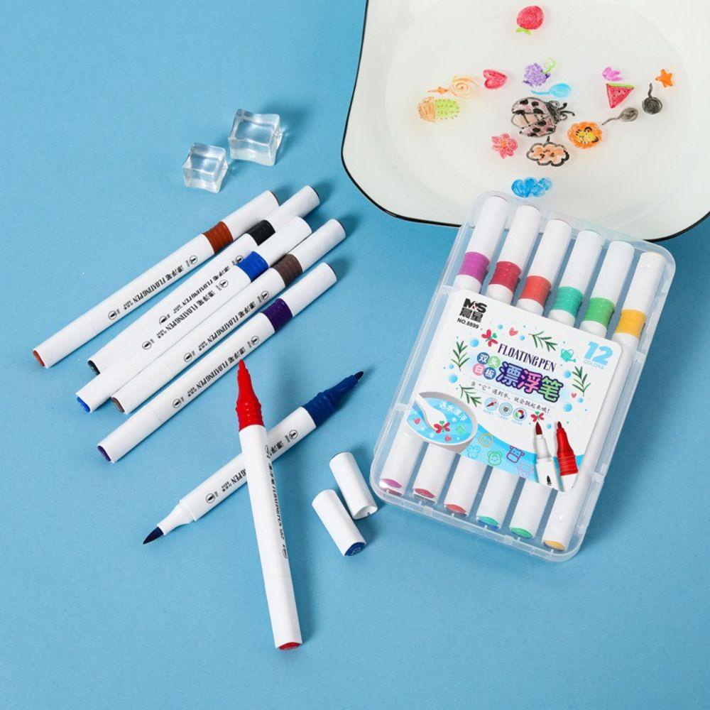 Lanfy Set Pen Lukisan Air 12warna DIY Edukasi Awal Doodle Water Floating Marker Pen