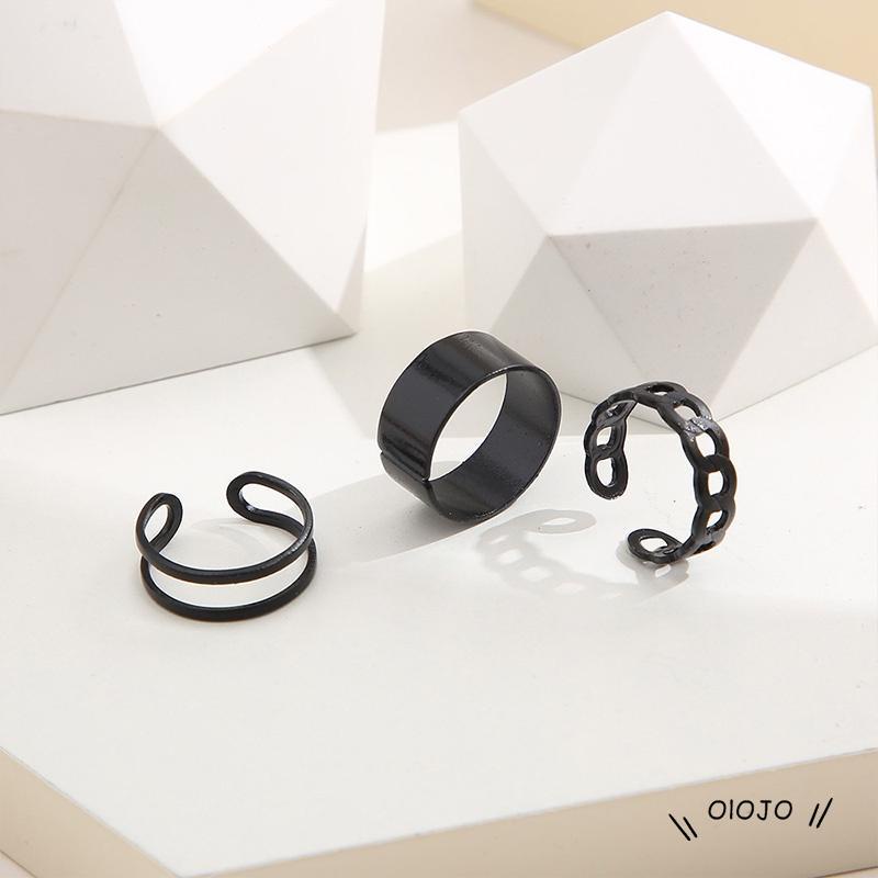 【COD】3pcs / Set Cincin Jari Knuckle Gaya Vintage Punk Hip Hop Korea Untuk Pria Dan Wanita