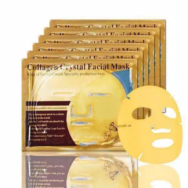 [ bisa COD] ~ KOLAGEN CRYSTAL FACIAL MASK / MASKER WAJAH TOPENG KRISTAL