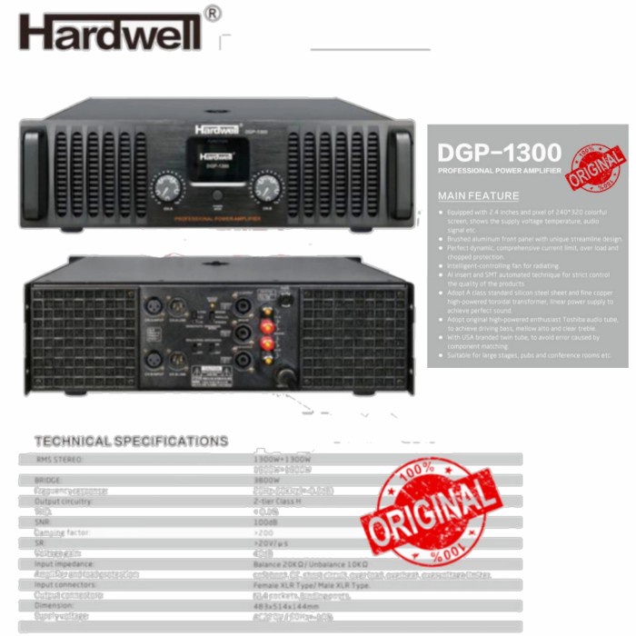Power audio original hardwell dgp 1300 power hardwell dgp1300