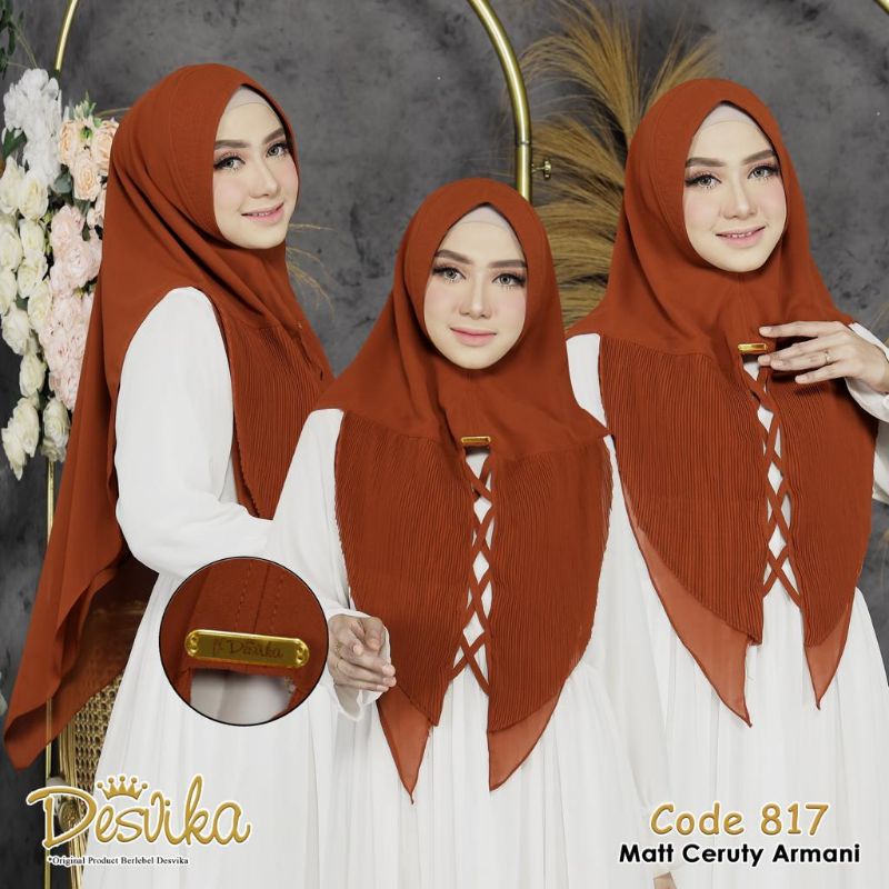 HIJAB KHIMAR KEPANG ORI DESVIKA DC817 CERUTY PREMIUM