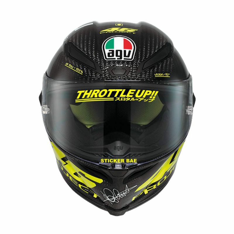 stiker throttle up sticker visor helm stiker trottle up cutting