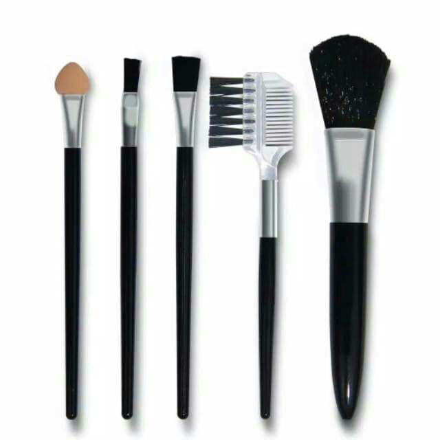 KUAS MAKE UP BRUSH SET WARNA TRANSPARAN / MAKE UP TOOLS / BRUSH / KUAS MAKE UP ISI 5 / SET 5