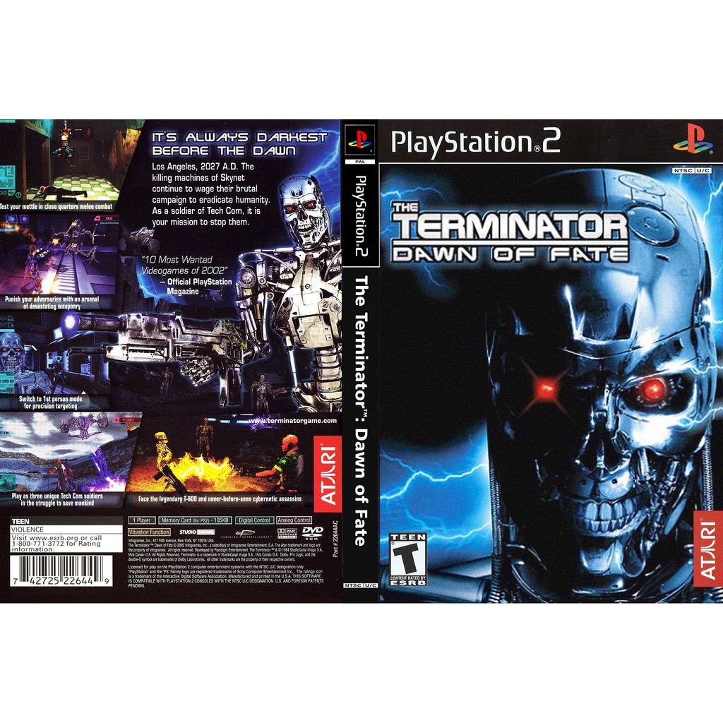 Kaset Ps2 Game Terminator - Dawn of Fate