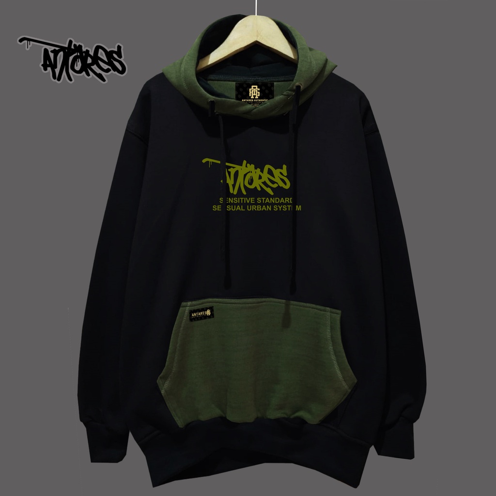 SWEATER HOODIE JUMBO XXL - XXX- BIG SIZE ANTARES ORIGINAL SENSUALBLACK