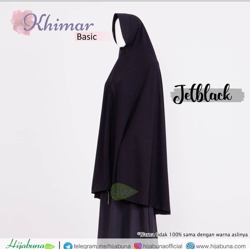 KHIMAR JETBLACK HIJABUNA