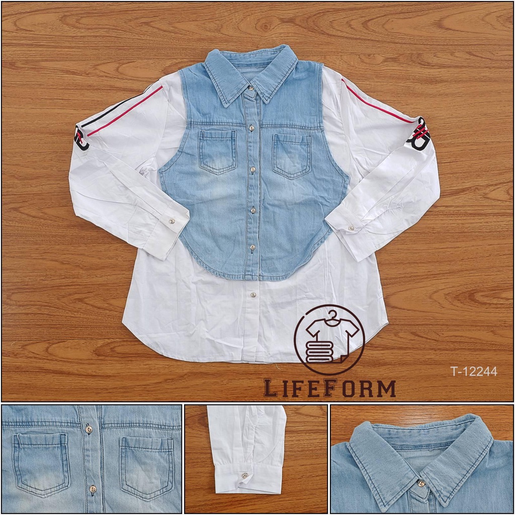 [T12244] Kemeja wanita Lengan Panjang Nathaniah