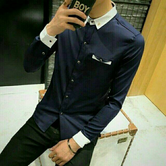 Kemeja Pria Lengan Panjang EDISON Kemeja Cowo Polos Kemeja Cowo Murah Kado Untuk Pacar Cowo Bagus