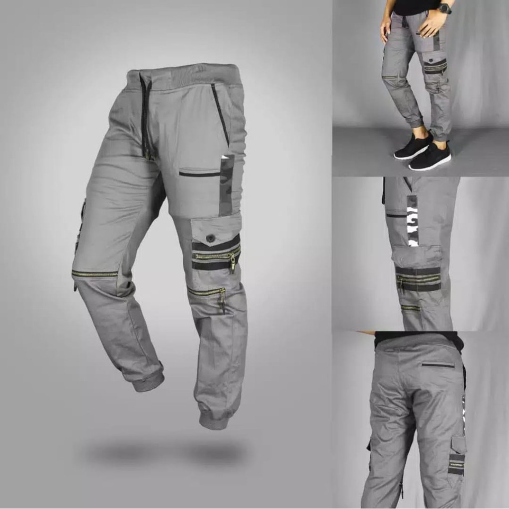 celana jogger zipper original bandung