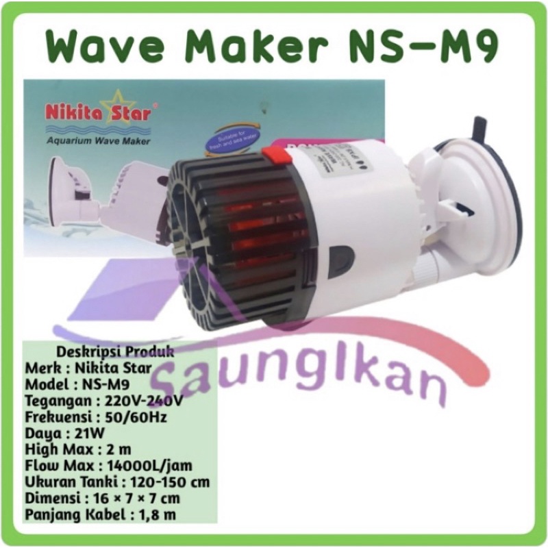 Pompa Arus Air NIKITA STAR NS-M9 WAVE MAKER silent tank 120 - 150cm NS M9 aquarium