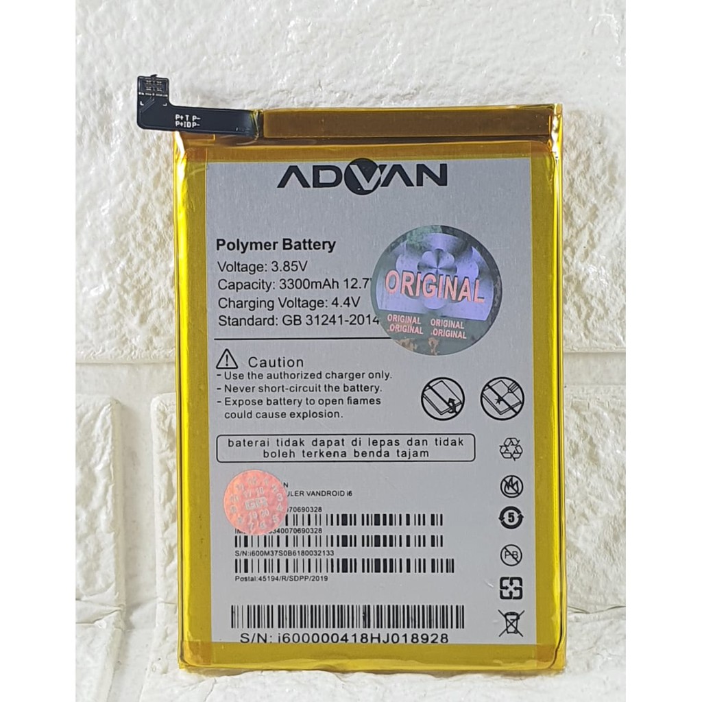 Baterai Battery Original ADVAN vandroid I6 4G LTE - I66K - i55K Batre ADVAN Vandroid G5 6201 Triple Camera 6.2 Inchi