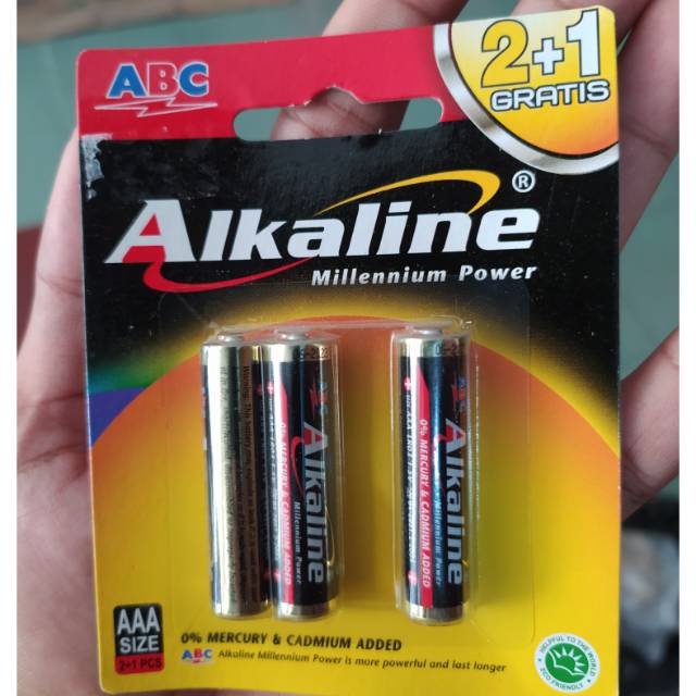 Baterai Abc Alkaline Aaa Isi 3pcs Battery Alkaline A3 Beli 2 1 Shopee Indonesia