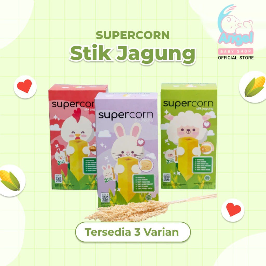 Supercorn Stik Jagung 1box (12 pcs) Snack Cemilan Anak